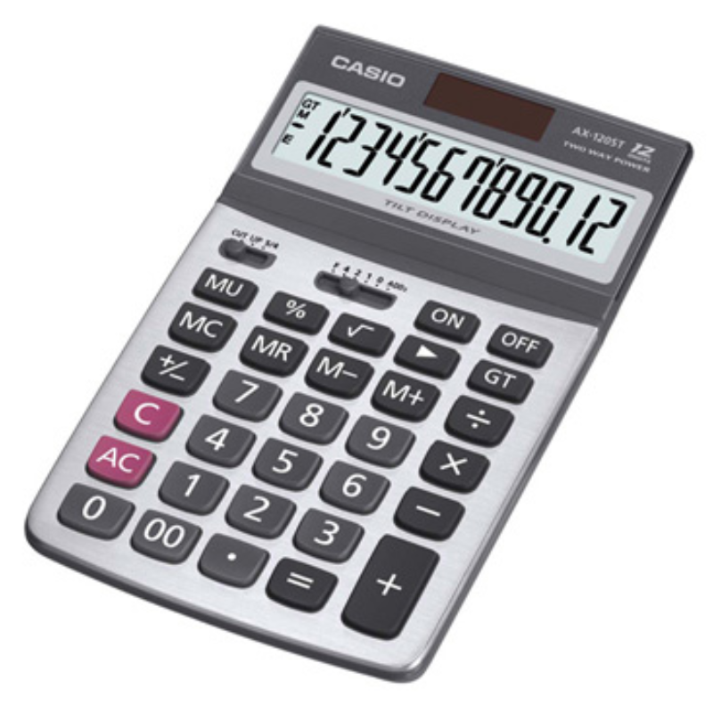 CASIO AX 120ST 12位元桌上型計算機 大型螢幕顯示