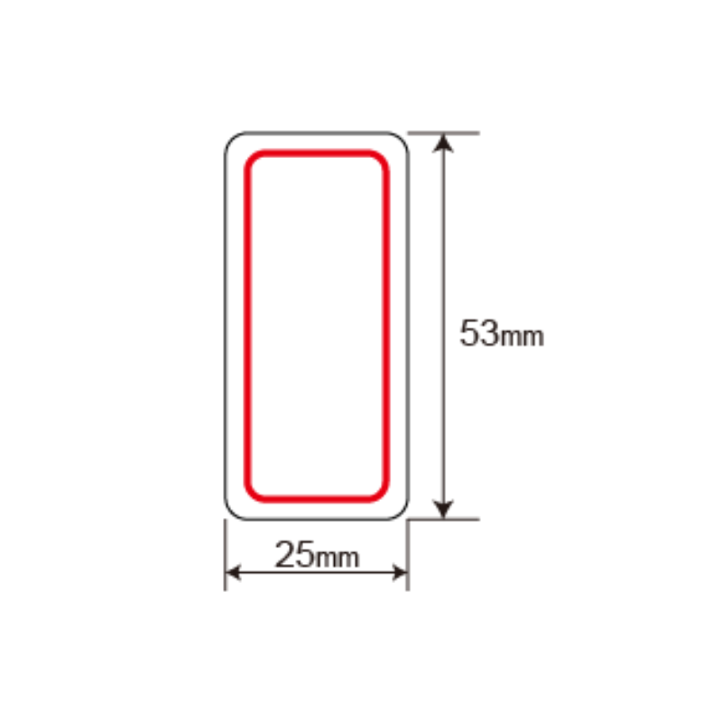 華麗牌 紅框自黏標籤 WL-1015 25X53mm 90張