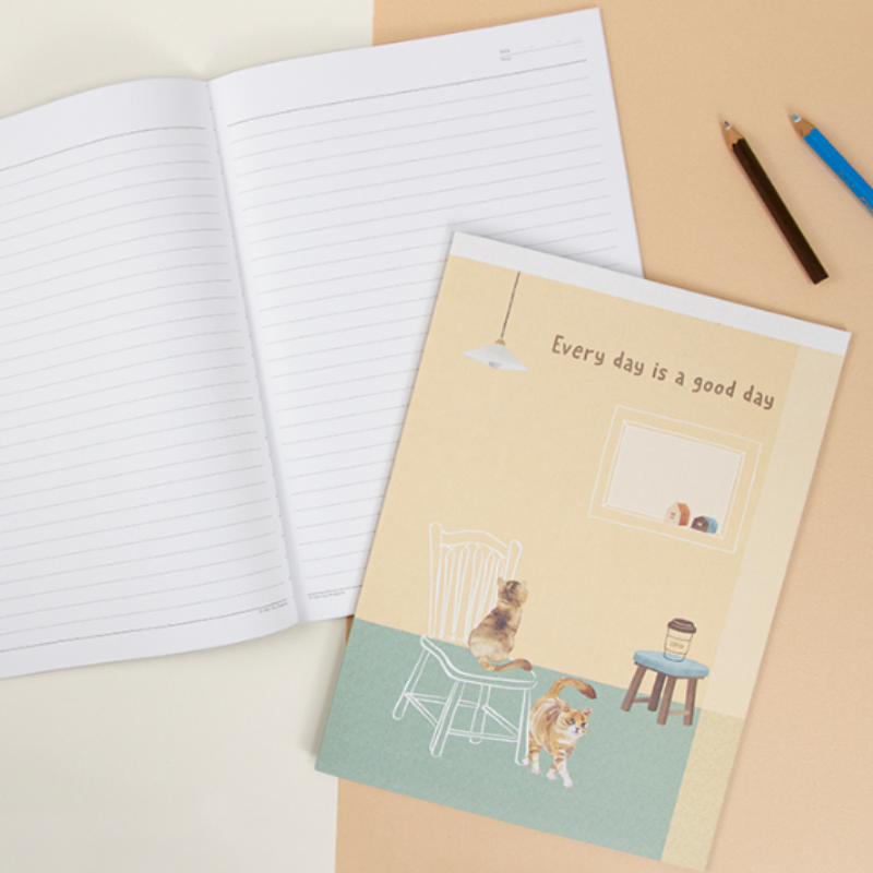 16K橫線定頁筆記本 貓咪 KPNA-16004