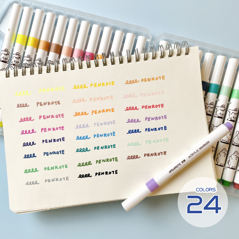 柴語錄 24色 丙烯 顏料 彩繪筆 丙烯顏料彩繪筆