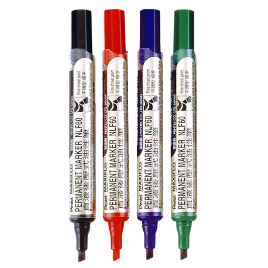 飛龍 Pentel 直液後壓油性筆 NLF60-A 平頭