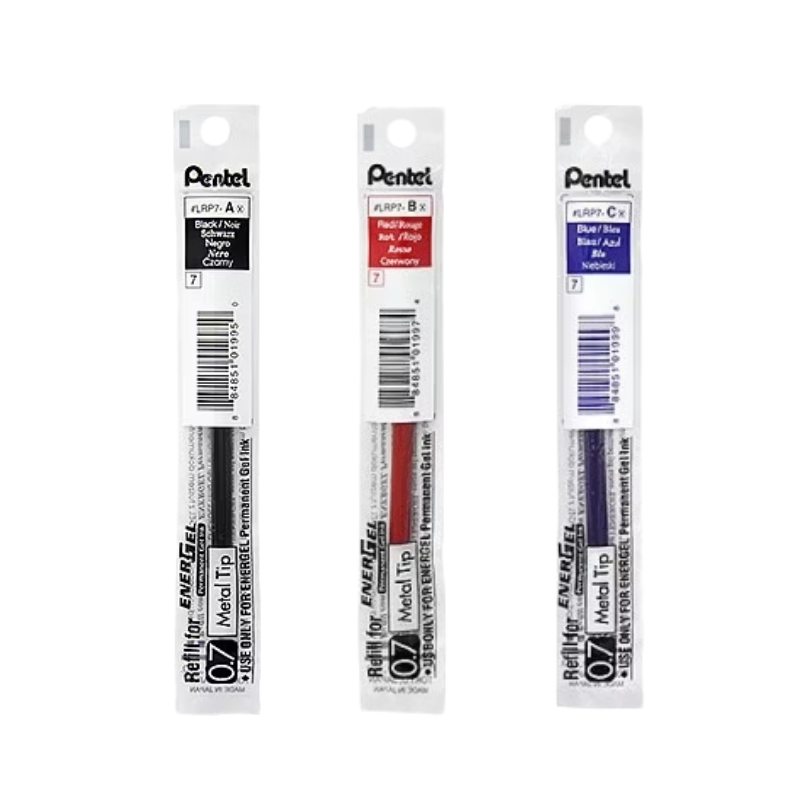 飛龍PENTEL  LRP7耐水極速鋼珠筆芯 0.7MM 砲彈筆頭
