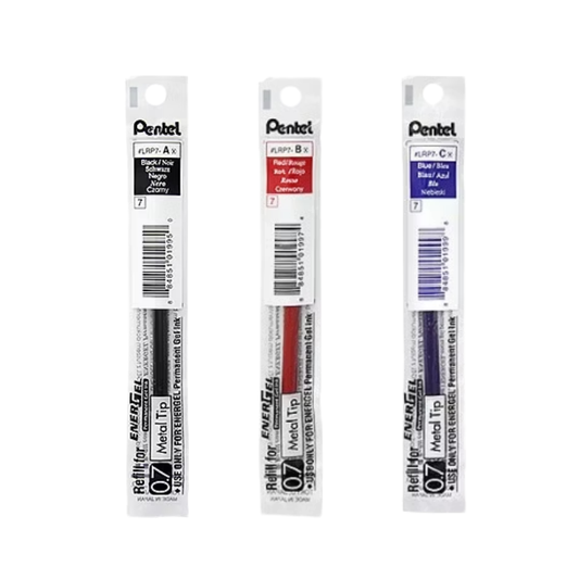 飛龍PENTEL  LRP7耐水極速鋼珠筆芯 0.7MM 砲彈筆頭