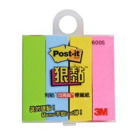 明祥 3M 狠黏標籤紙(4色) 600S
