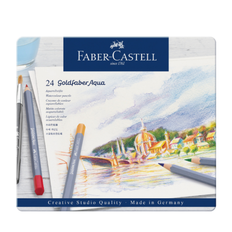 GOLDFABER 水性色鉛筆 24色  鐵盒
