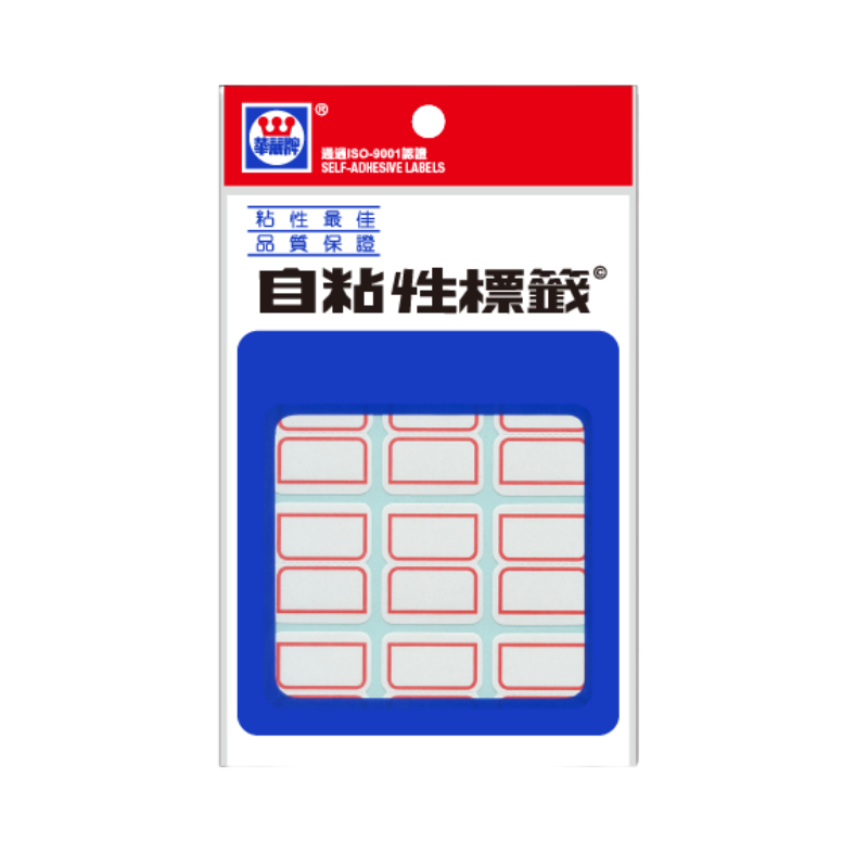 華麗牌 紅框自黏標籤 WL-1022 25X30mm 144張