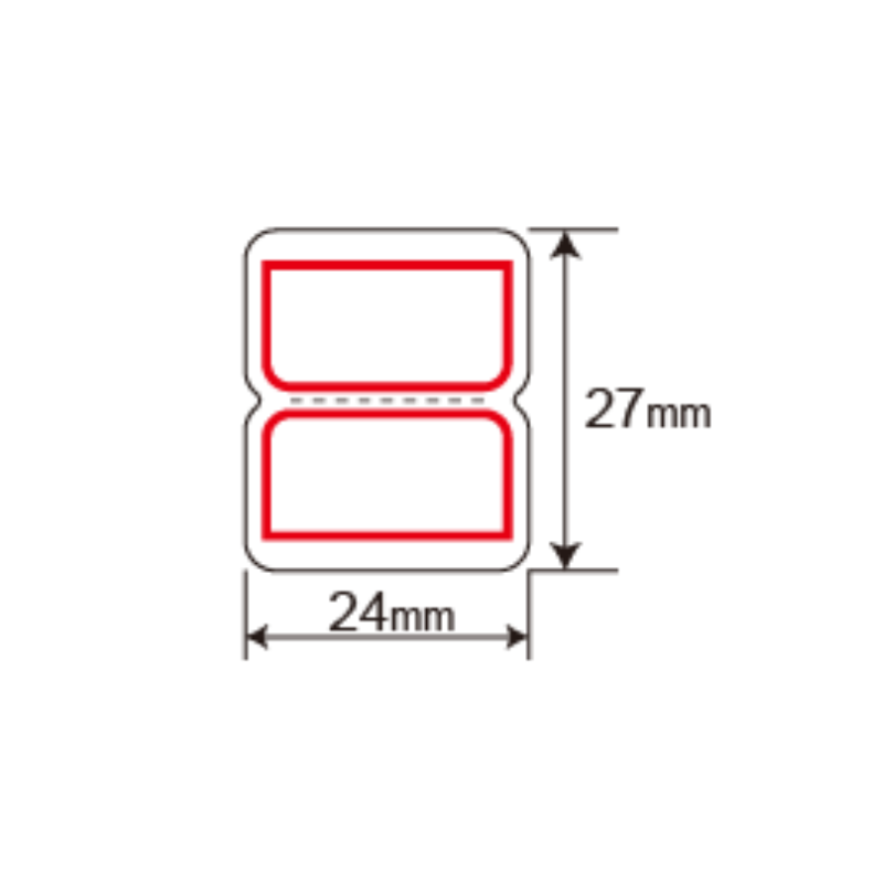 華麗牌 紅框自黏標籤 WL-1020 24X27mm 180張