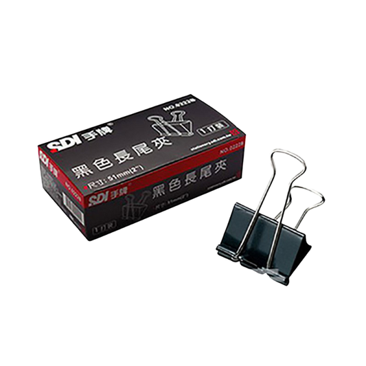 SDI 手牌 19MM黑色長尾夾 0226B