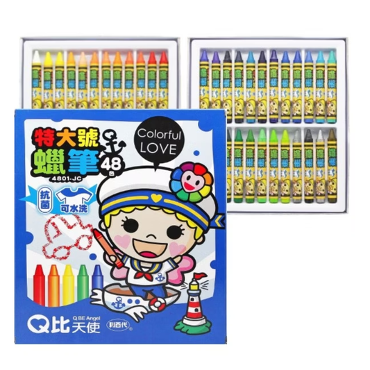 利百代 4801-JC Q比特大號可水洗蠟筆