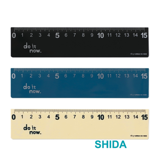 DO-10009 寬版溝引尺  15cm 素色塑膠直尺