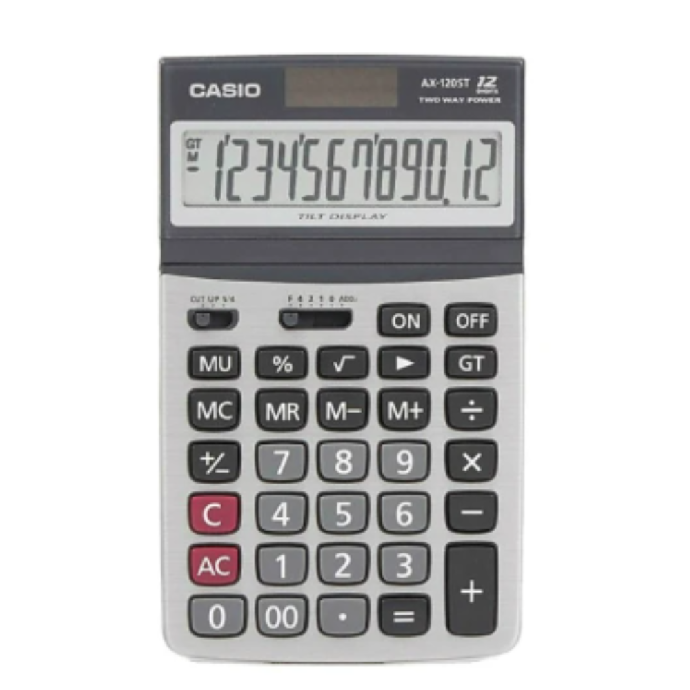 CASIO AX 120ST 12位元桌上型計算機 大型螢幕顯示
