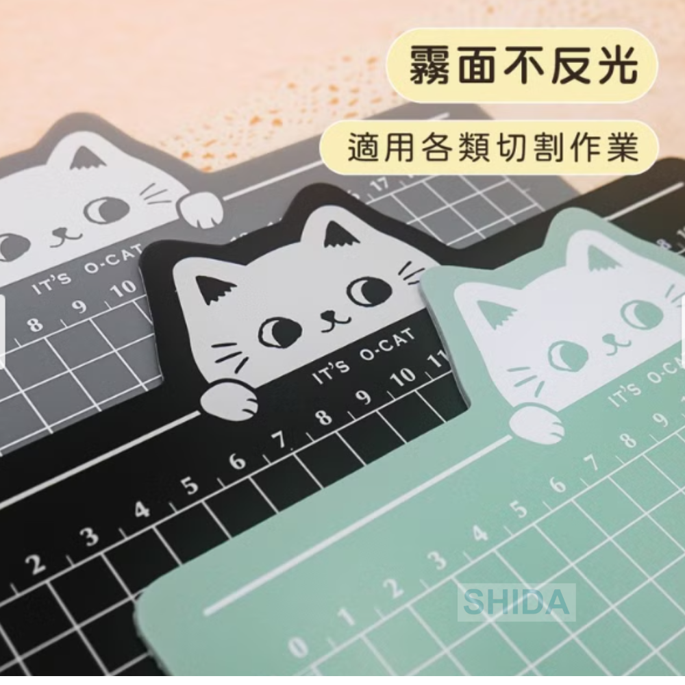 O-CAT貓咪 切割墊 滑鼠墊兩用 JPB-57 可愛造型 PVC 裁切板桌面保護墊