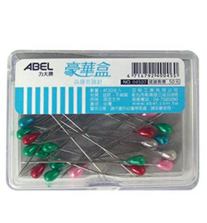 ABEL 力大牌 4507【豪華盒】彩色高級衣飾針 約30入