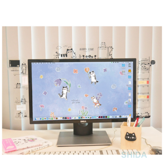 壓克力電腦留言板。JF-44  壓克力 辦公室備忘錄 螢幕便利貼板 告示板 JF-44