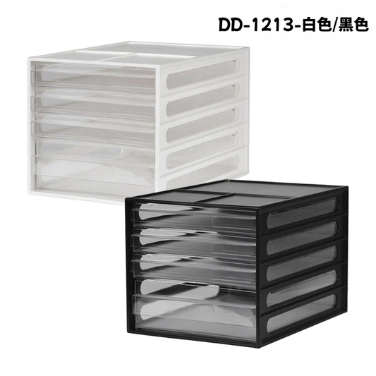 樹德SHUTER 桌上型文件 四層 資料櫃 DD-1213-白色/黑色