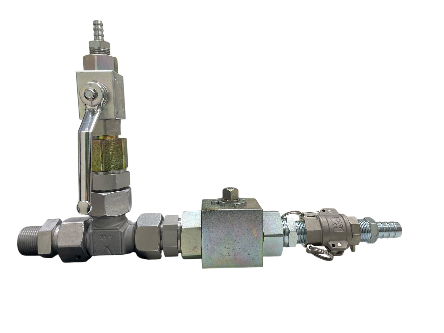 不鏽鋼快速接頭管路組 含手動閥門 快拆接頭 NPT牙 工業用氣體液體管線轉接組 可客製規格