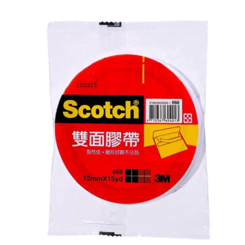 明祥 3M 668 雙面膠帶 12 mm x 15 yd